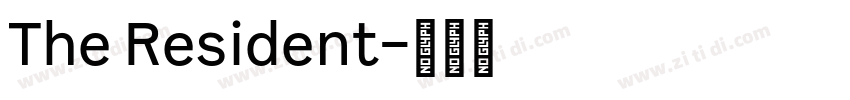 The Resident字体转换